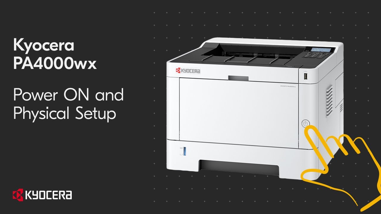Kyocera PA4000WX Power On Wired Network Install