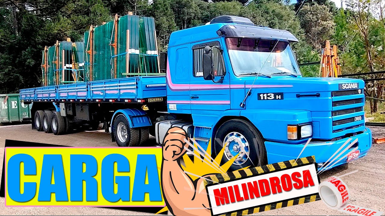 CARGA DE VIDRO EFETUADA COM SUCESSO EP.55 #scania113 #caminhão #vidrotemperado