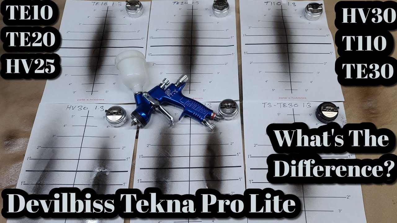 Воздушные крышки Devilbiss Tekna Gti Pro Lite TE10 TE20 T110 HV30 HV25 (TE25) TE30, в чем разница?