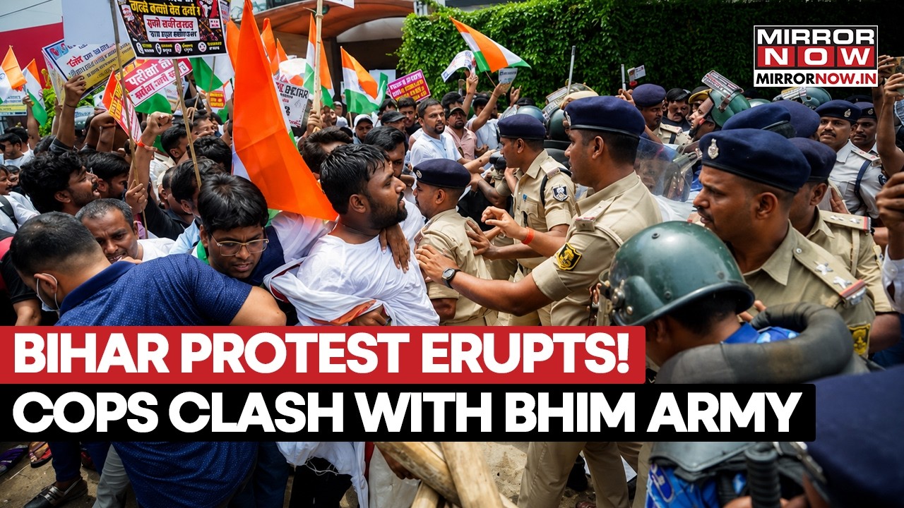 Bihar On Edge! Protest Erupts Over BPSC Exam Row; Bhim Army Clashes With Cops In Patna | Watch