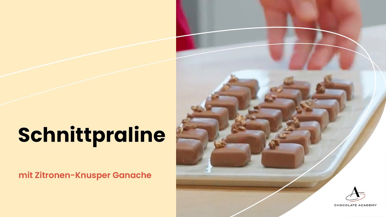 Schnittpraline | Zitronen-Knusper-Ganache