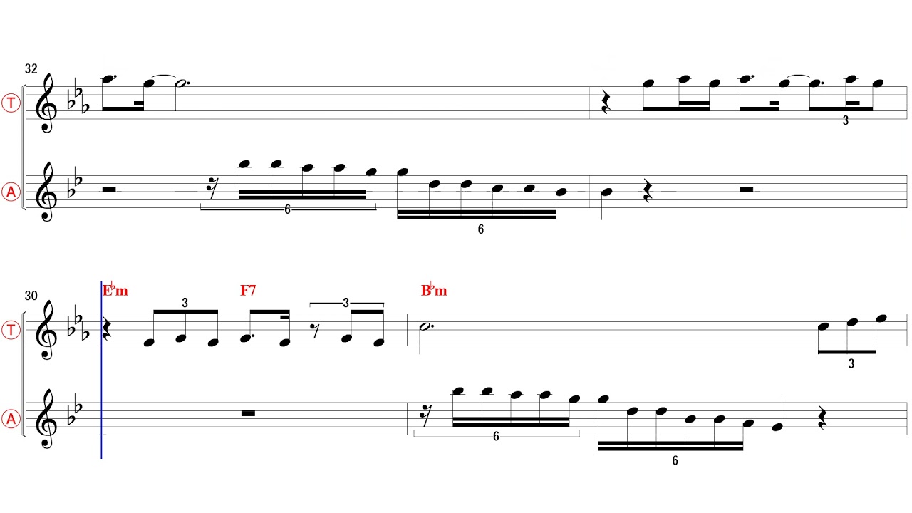 Serenade pour deux amours - Bb Tenor/Soprano Sax Sheet Music [ Jean Claude Borelly ]