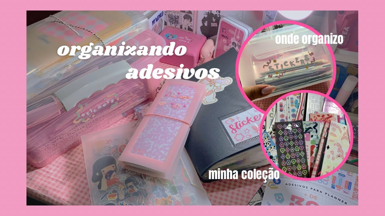 Organizando minha coleção de adesivos📓 | Mari Matias