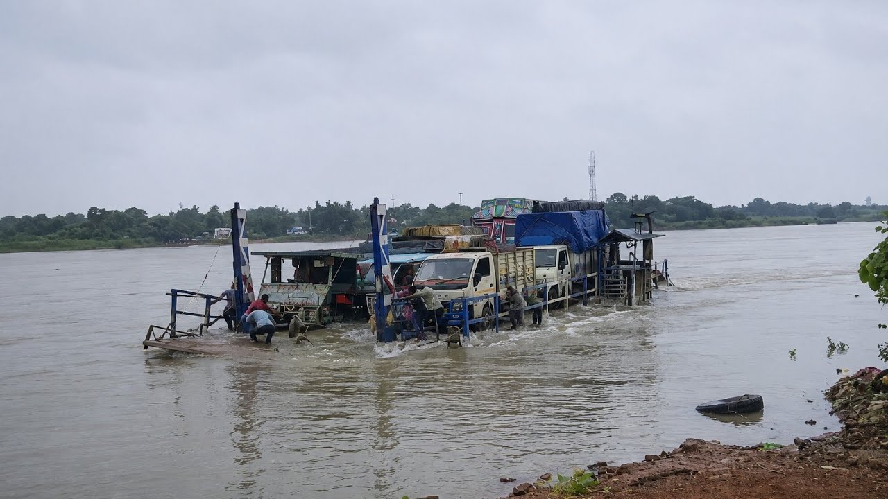 Heavy Truck Ferry River Crossing | Dangerous Ferry Loading & Unloading | Amazing Transport