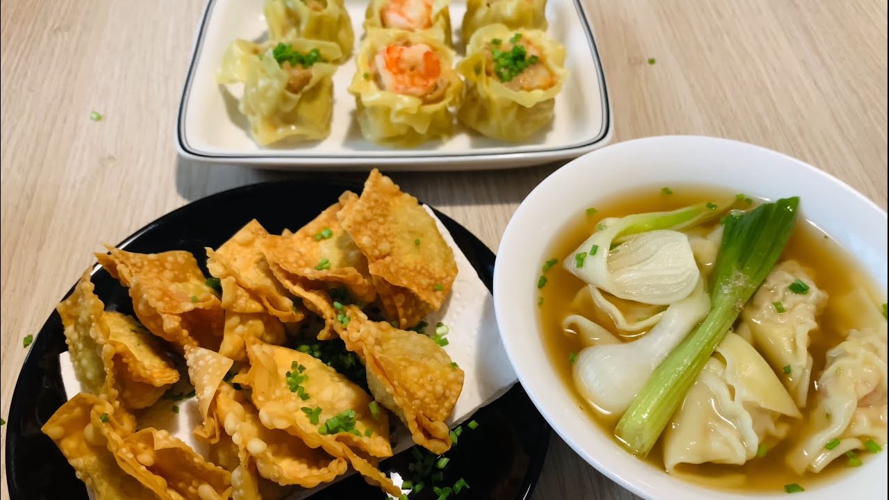Feuille de Raviolis 3 Façons de Cuisson | Soupe de Raviolis | Raviolis Frits | Bouchées à la Vapeur