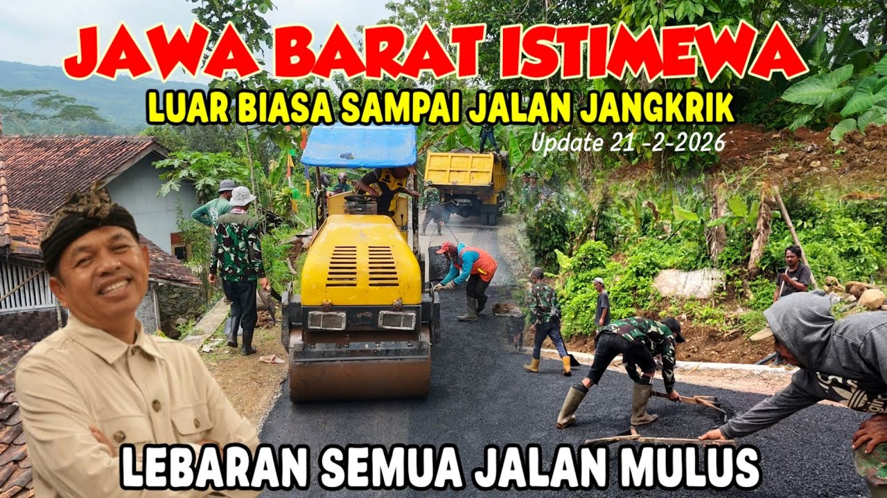 LUAR BIASA SAMPAI JALAN JANGRIK PUN DI ASPAL‼️ LEBARAN SEMUA JALAN MULUS 