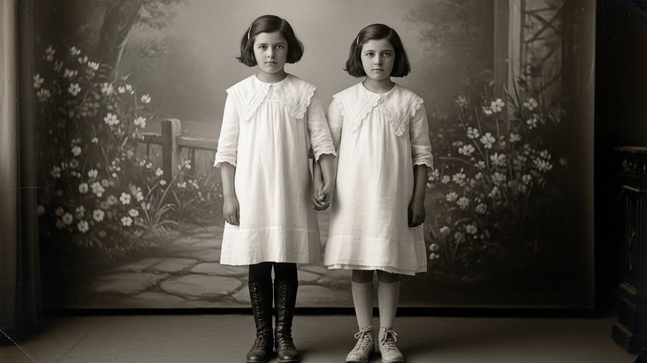 This 1919 Studio Portrait of Two “Twins” Looks Cute — Until the Shoes Reveal a Shocking Truth