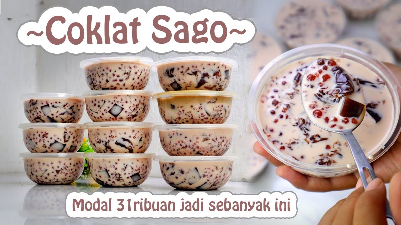 LEBIH ENAK DARI PADA BUKO PANDAN ATAUPUN MANGO SAGO !! RESEP COKLAT SAGO NIKMAT