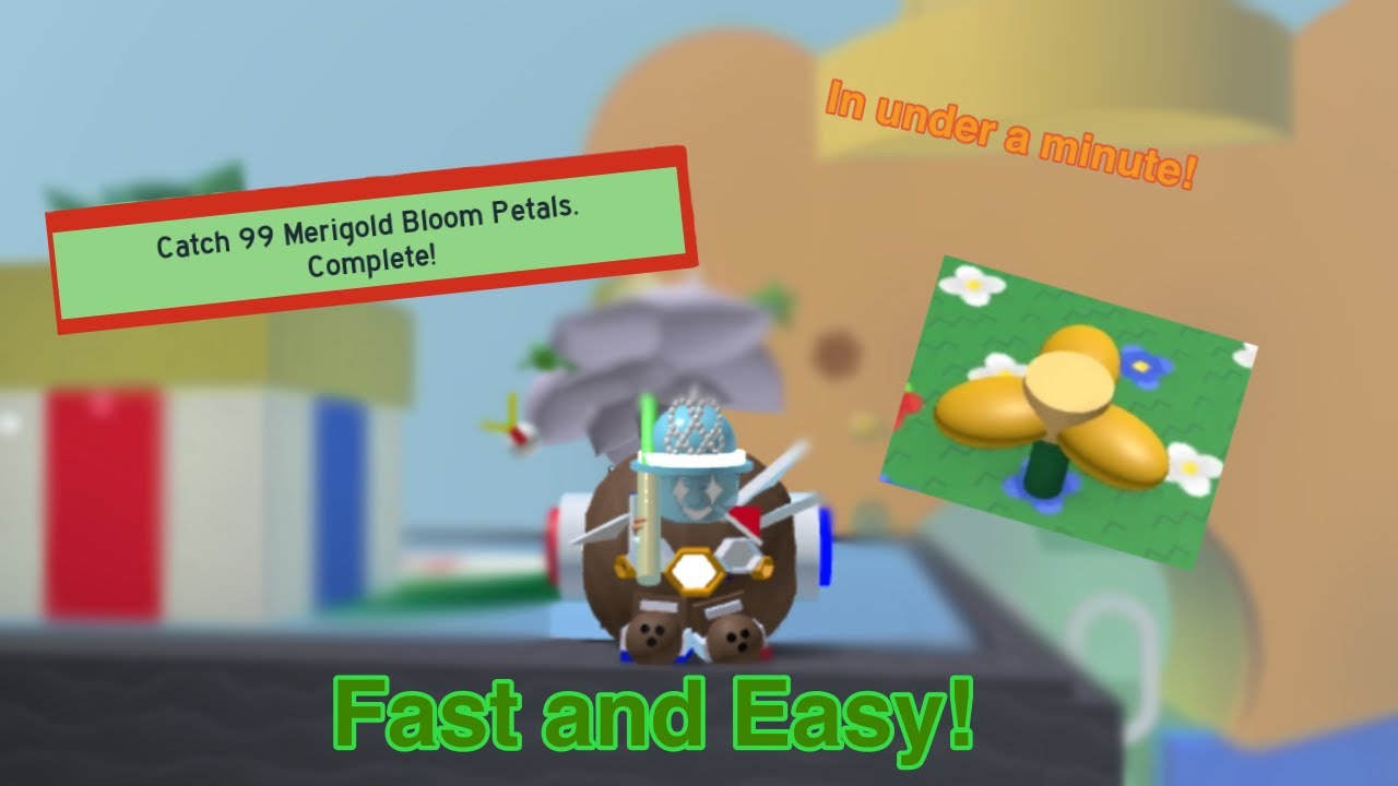 How to EASILY get Merigold Petals Fast in under a minute! [Bee Swarm Simulator]