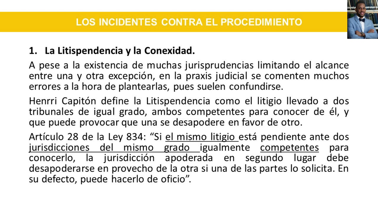 Procesos contradictorios y Los Incidentes