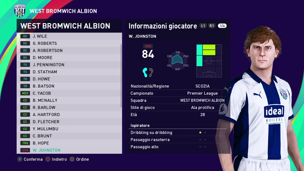 eFootball PES 2021- WEST BROMWICH ALBION CLASSIC - MASTER LEAGUE PROJECT BY THE DEX - PREMIER LEAGUE