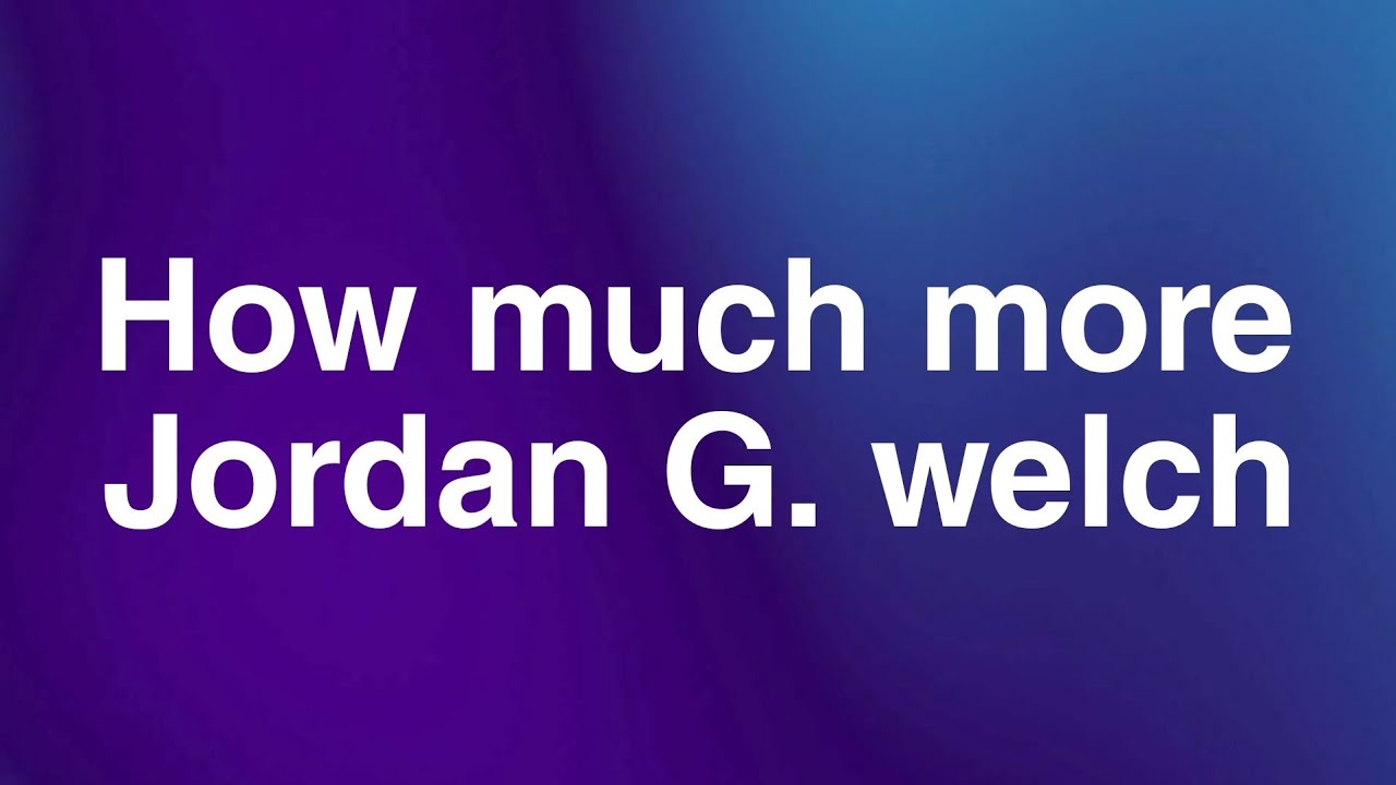 How Much More - Jordan G. Welch (Legendado / Tradu&ccedil;&atilde;o)