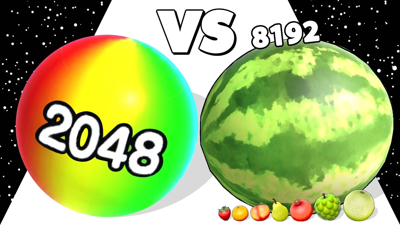 FRUIT RUSH /vs BALL RUN 2048 ✦ ASMR Gameplay Android iOS • Satisfying ASMR Gameplay Walkthrough!
