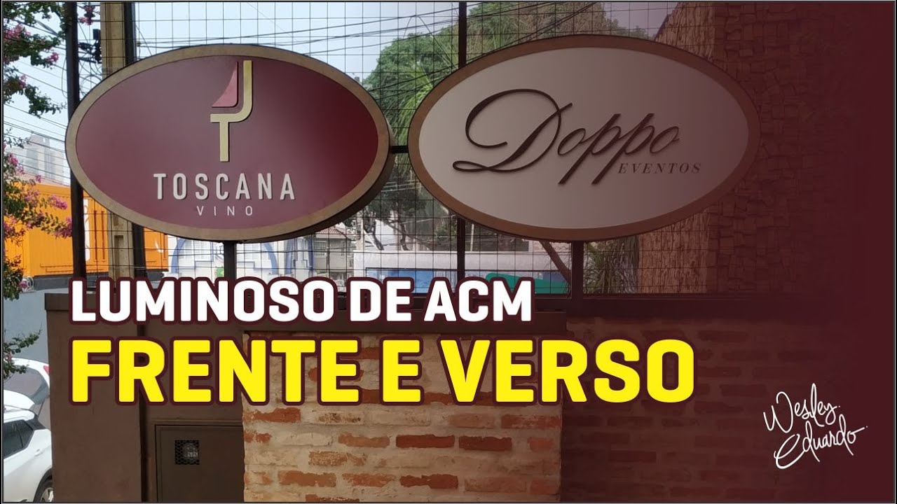 LUMINOSO EM ACM FRENTE E VERSO - COMO FAZER