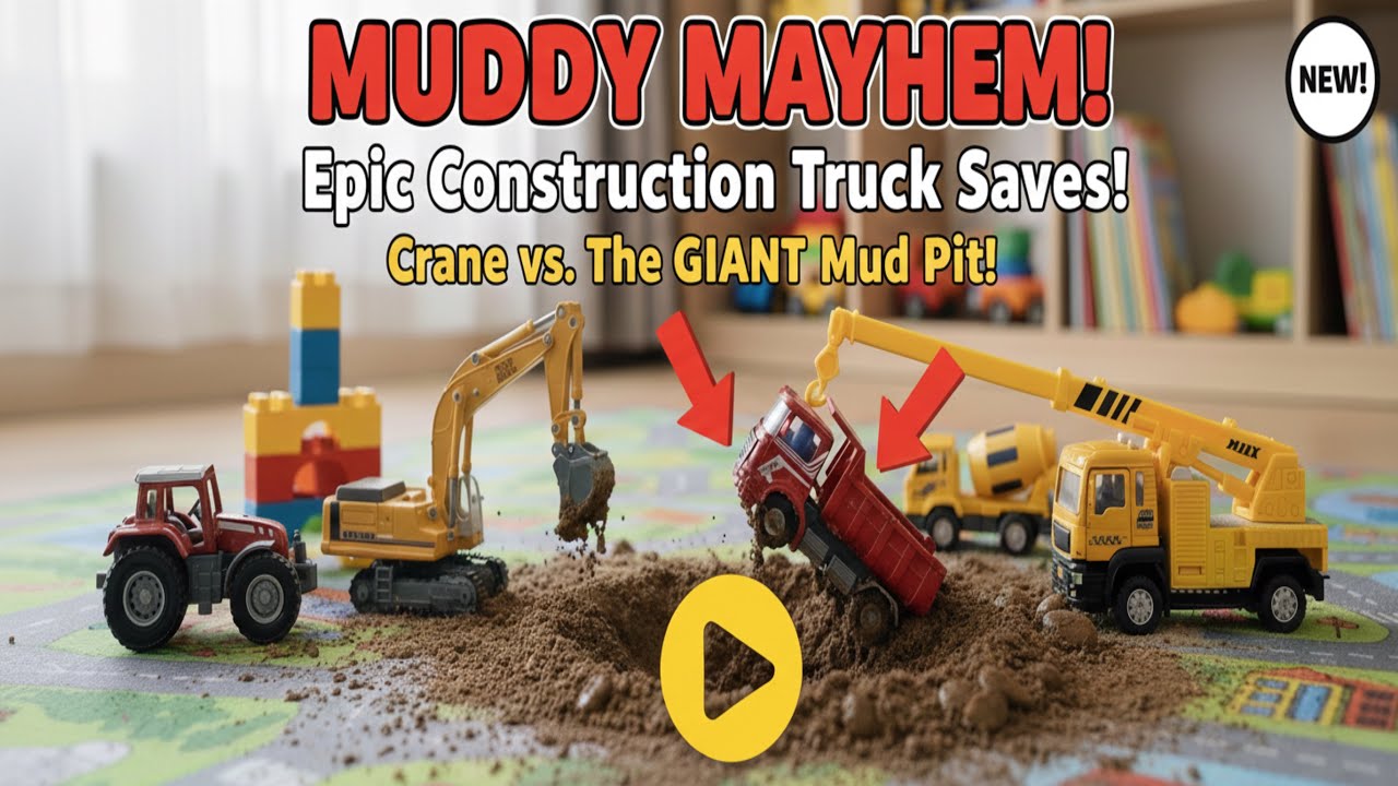 Alternative: Giant Toy Trucks at Work! 🏗️ Building and Digging in the Sandbox