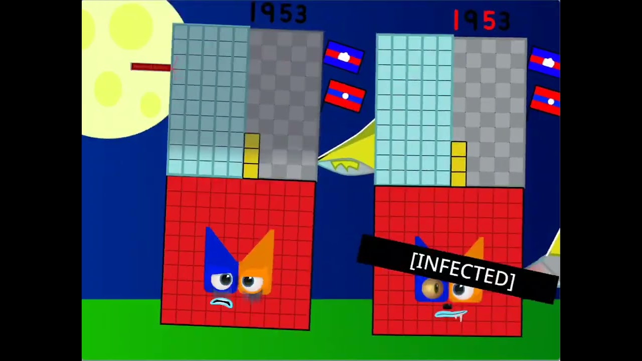 Yearblocks band werewolf infection (1900-1996)