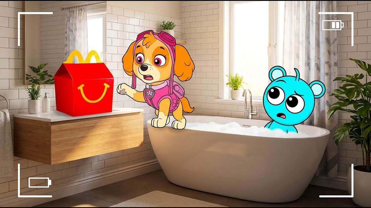 OMG! Poor SKYE Dirty and Sky Cleaning and Eat McDonald’s 🍔🍟 - Paw Patrol and Sprunki in Real Life