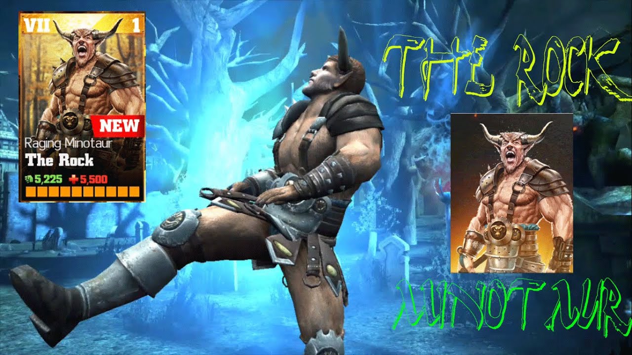 Update 1.7 The Rock Minotaur Review All special Attacks:WWE Immortals Ios/Android