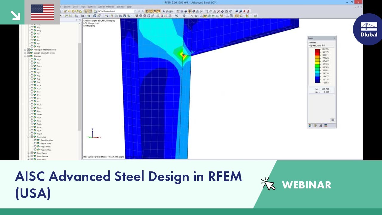 Webinar: AISC Advanced Steel Design in RFEM (USA)
