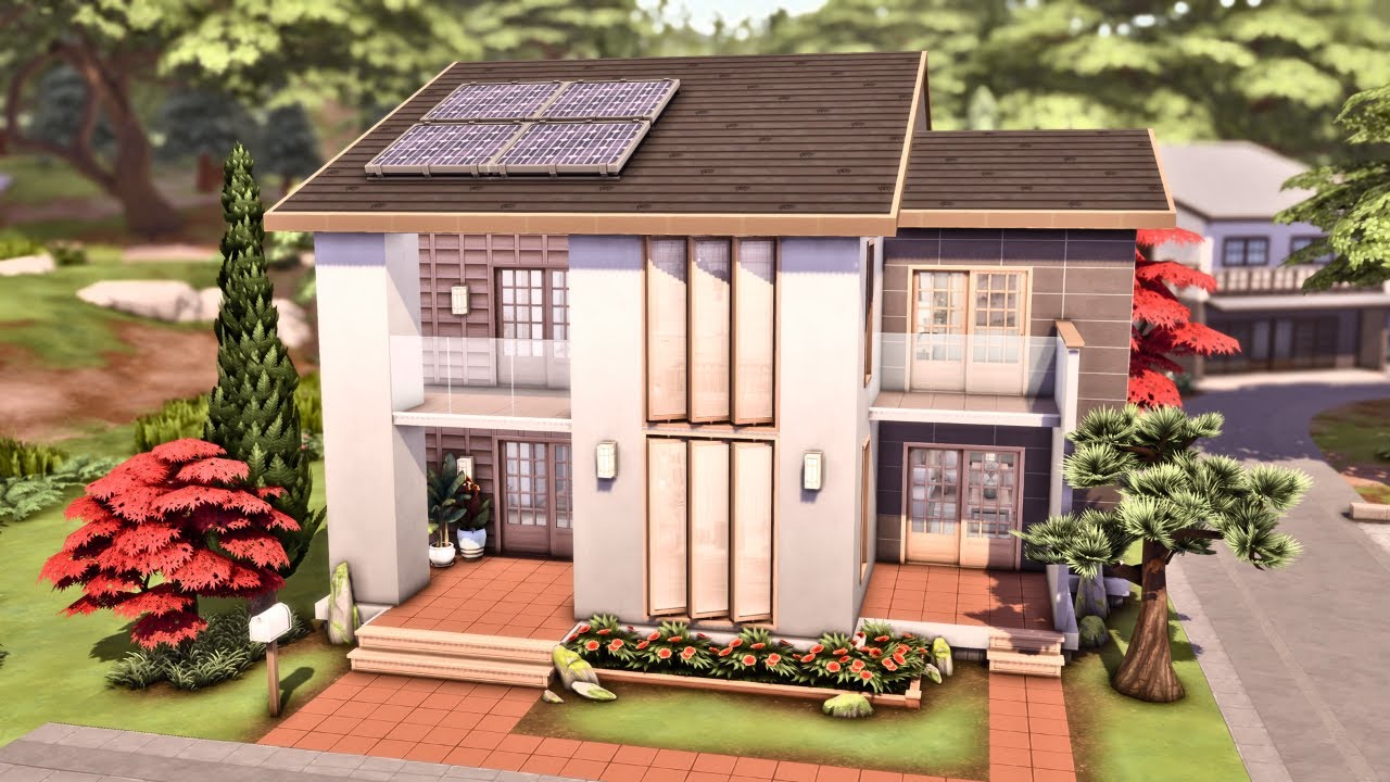 Mt. Komorebi Modern Family Home 🏡 The Sims 4 Speed Build | No CC