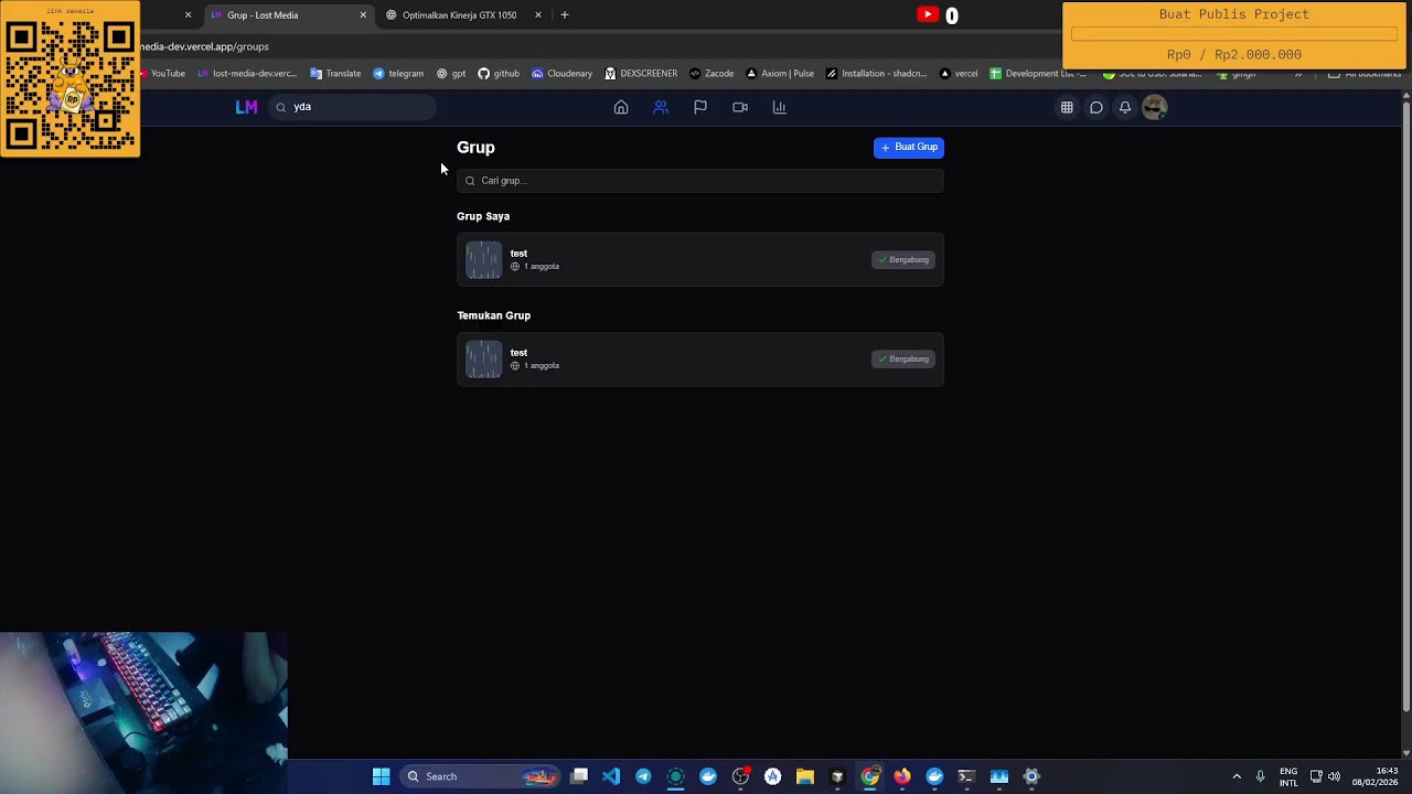 Live Vibe Coding Build Social Media With Next.js & Golang PART 8