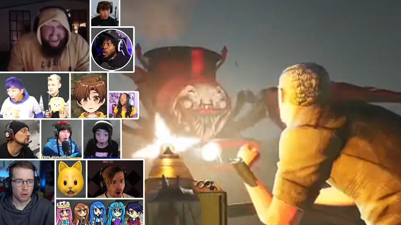 Youtubers reacts to first Choo Choo Charles Appearance/Eugenes Death