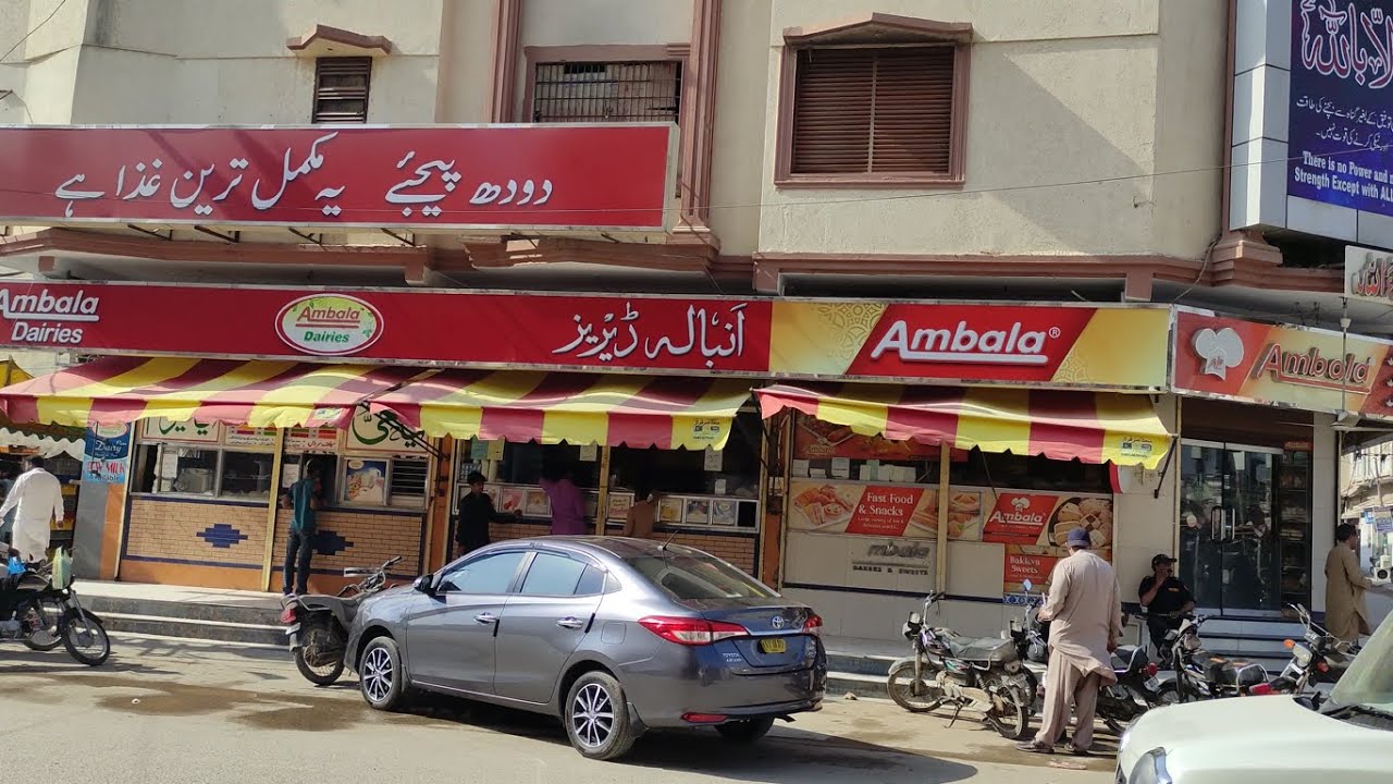 Rabri Shake, Kajoo Shake, Chicken Doughnut @ Ambala Dairies, Bakers, Sweets, Nimco in PECHS, Karachi