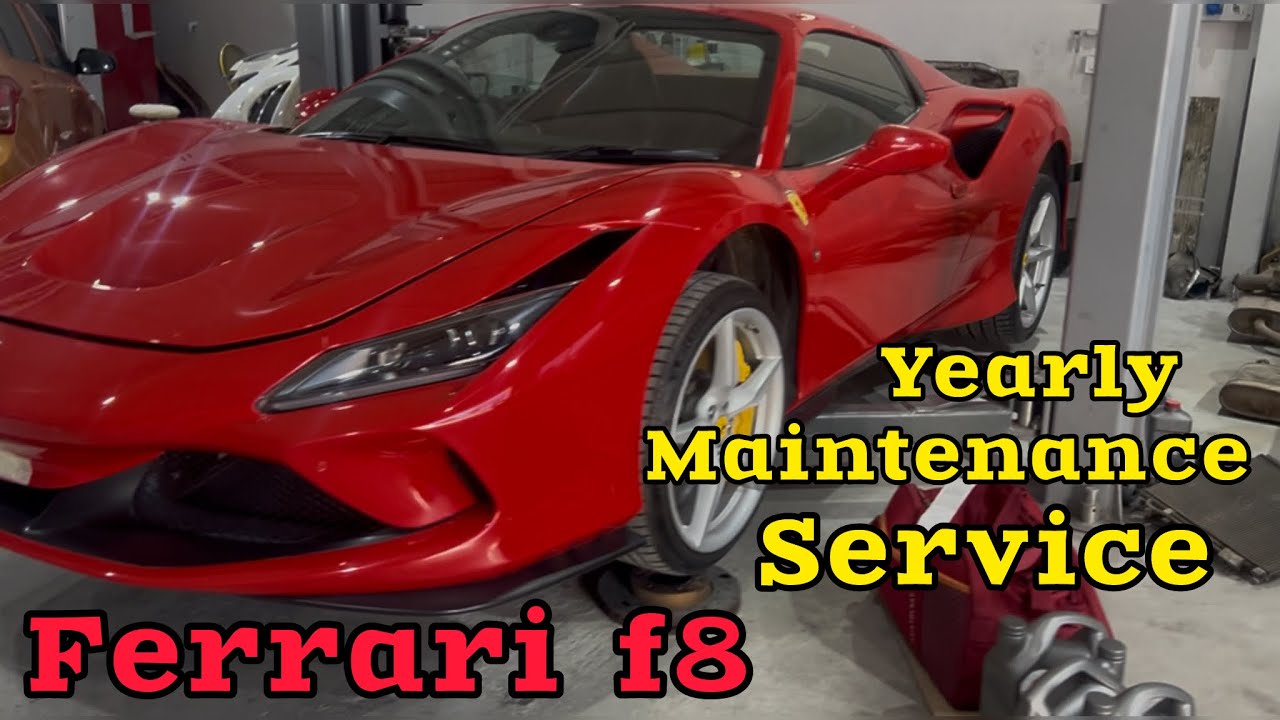 Yearly maintenance service ( Ferrari f8 ) #subscribe #mechanic #automobile #ferrari 