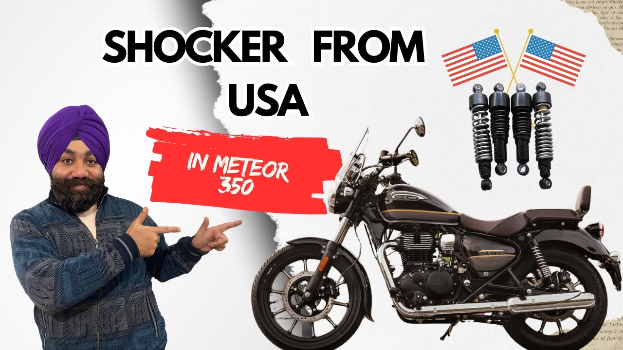 Royal Enfield Meteor 350 Shocker Upgrade 🇺🇸➡️🇮🇳 | USA Suspension Installed in India 😱
