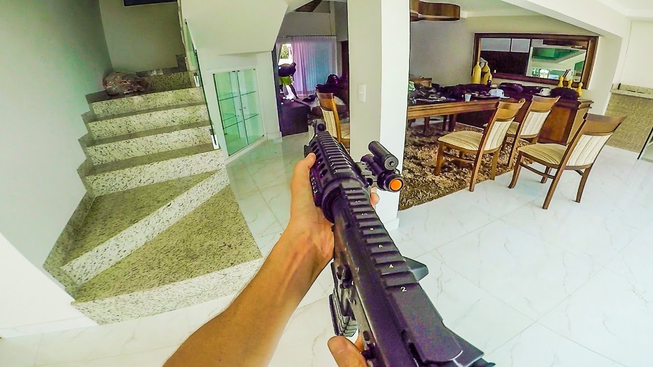 JOGAMOS AIRSOFT NA CASA DO LAGO