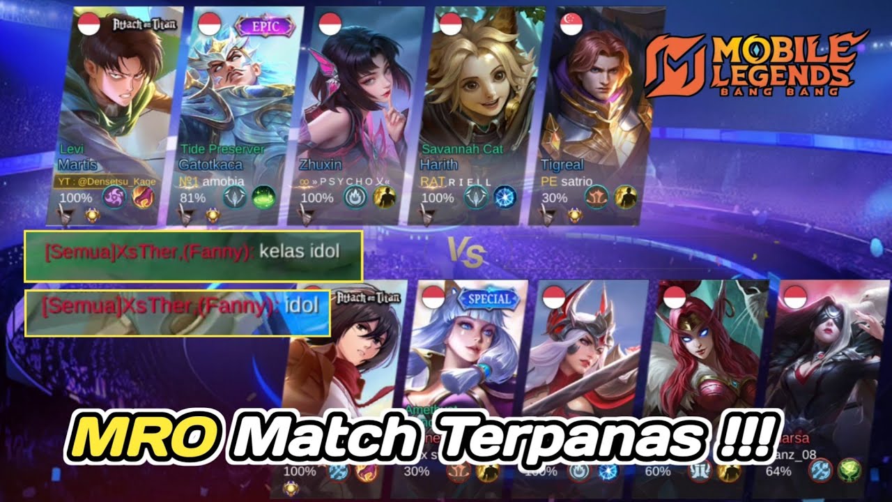 MATCH TERSERU MARTIS LEVI VS FANNY MIKASA DI MLBB RISING OPEN !! Mobile Legends