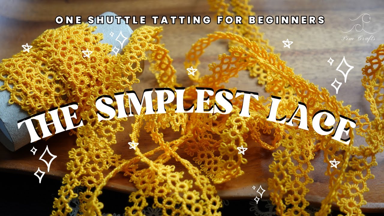 Ep  1 (SUB) The simplest lace | One shuttle tatting for beginners (ENG/THAI)