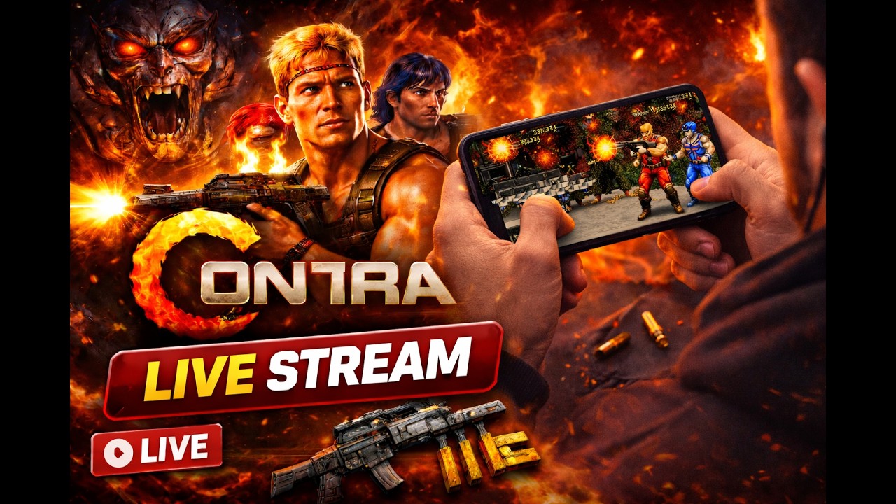 🔴 LIVE – Classic Contra Gameplay | Can We Finish the Game? 🎮