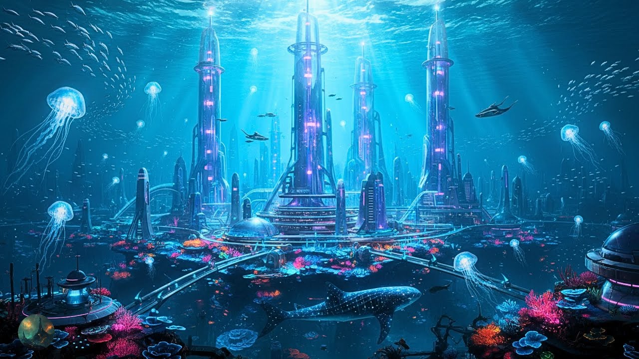 A Fantasy World Beneath The Deep Ocean - Deep Ocean Soundscapes & Ocean Waves for Relax Mind Body 🌊