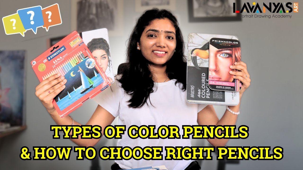 Types Of Color Pencils / How To Select Right Pencils For Your Drawing ? #colorpencils #drawing