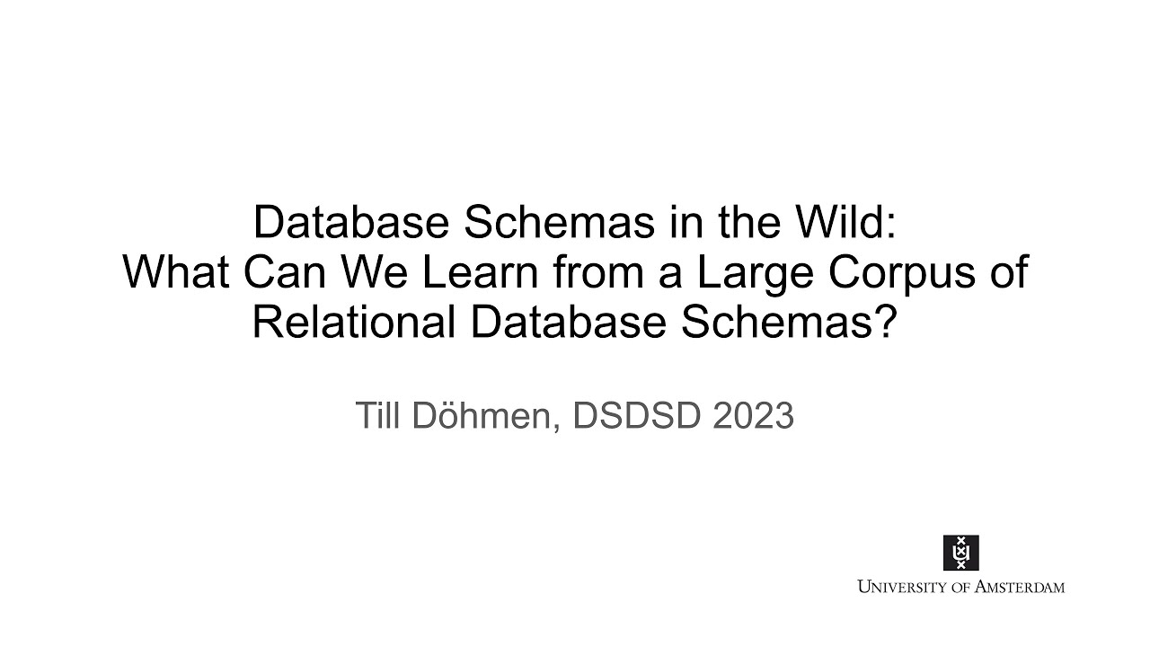 Database Schemas in the Wild: What Can We Learn from a Large Corpus of Relational Database Schemas?