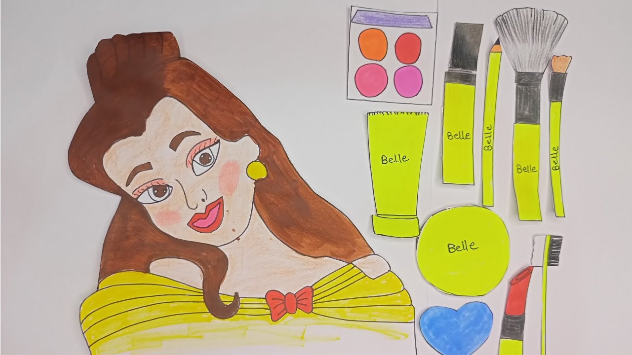 Paper Doll Makeup Kit Craft | Beautiful Handmade Paper Doll Art | Easy Craft for Kids | 
