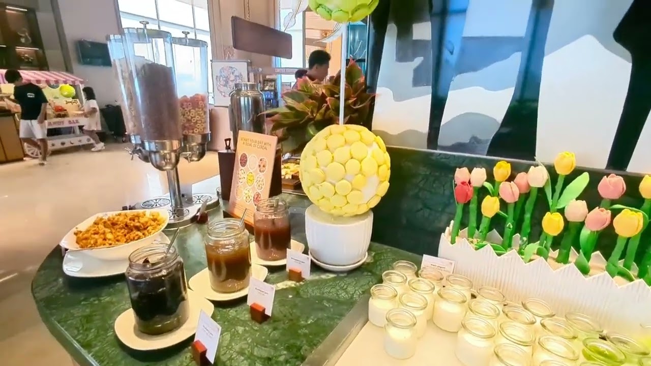 The full breakfast buffet at Novotel Danang, Vietnam