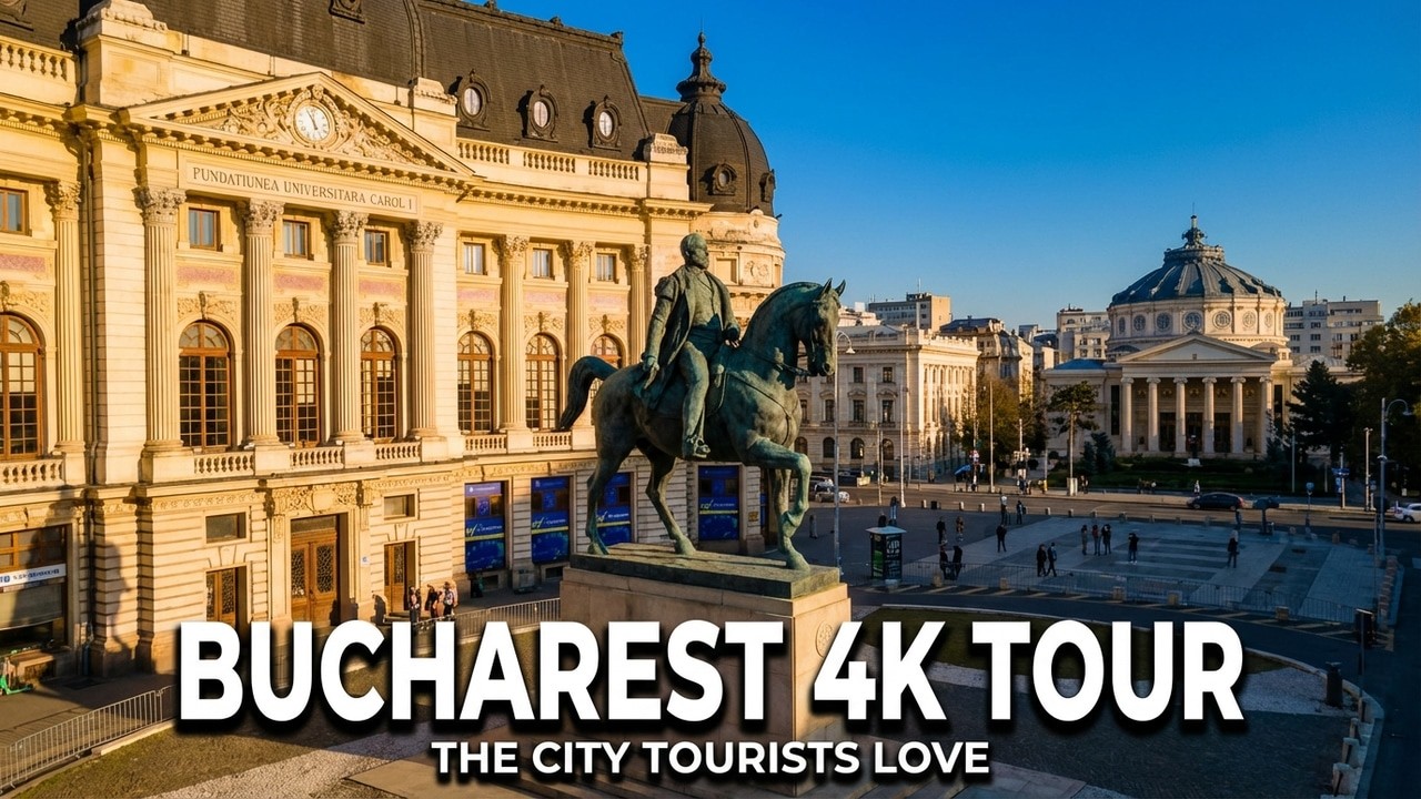 Bucharest Romania 4K Drone Tour – The Heart of the City Tourists Fall in Love With​​