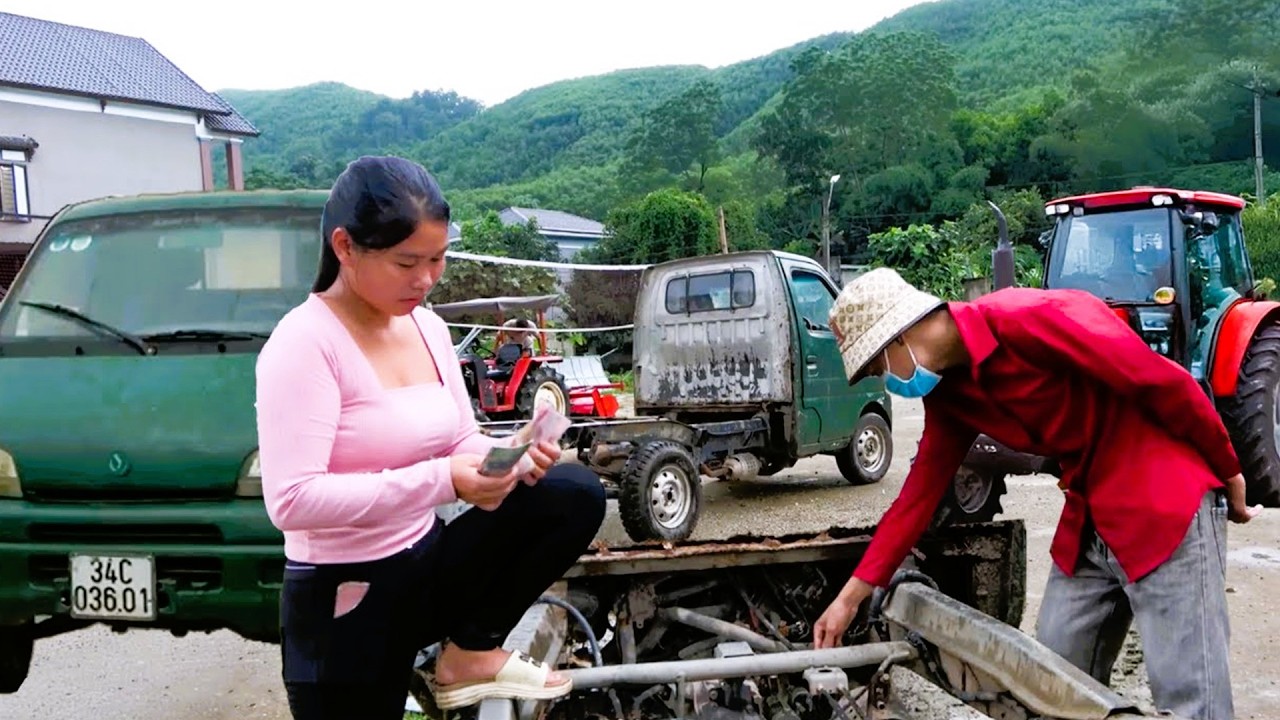 Mechanical Girl Revives an Old Pickup Truck That Has Been Sitting Unused for Many Years