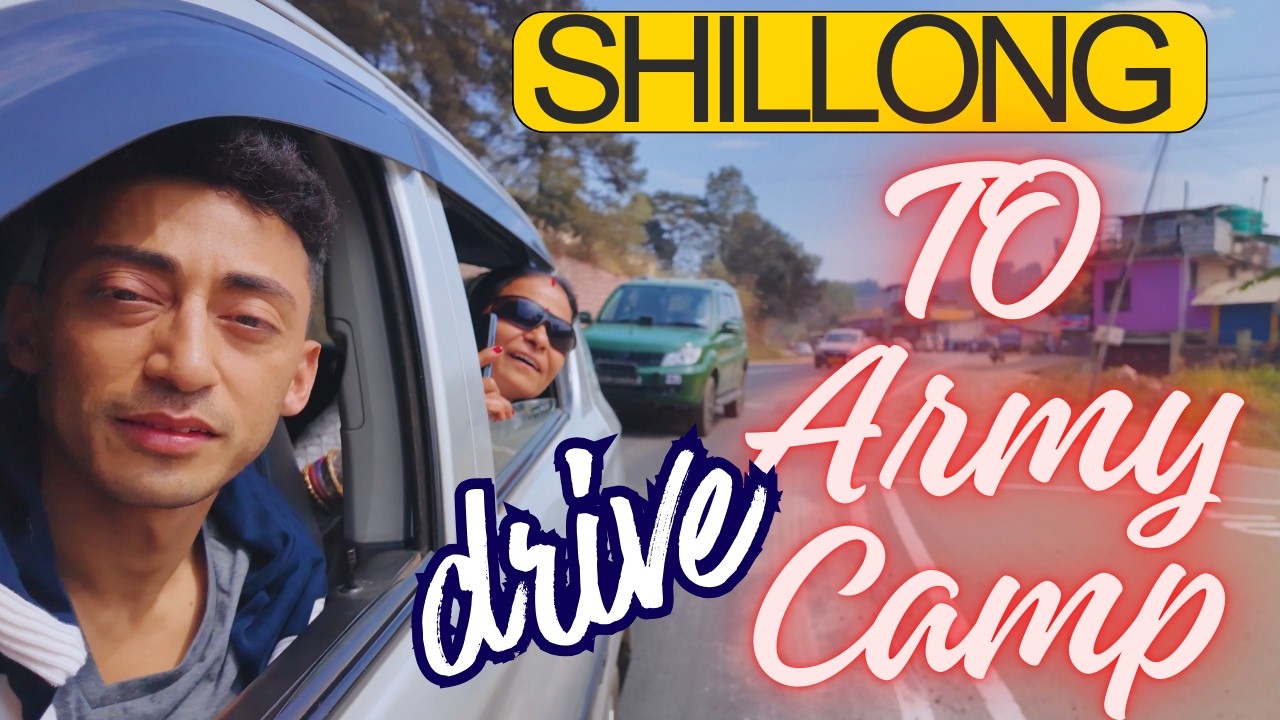 Driving From Shillong Airport to Assam Rifles Headquarters Laitkor Shillong - Beautiful Mountains |