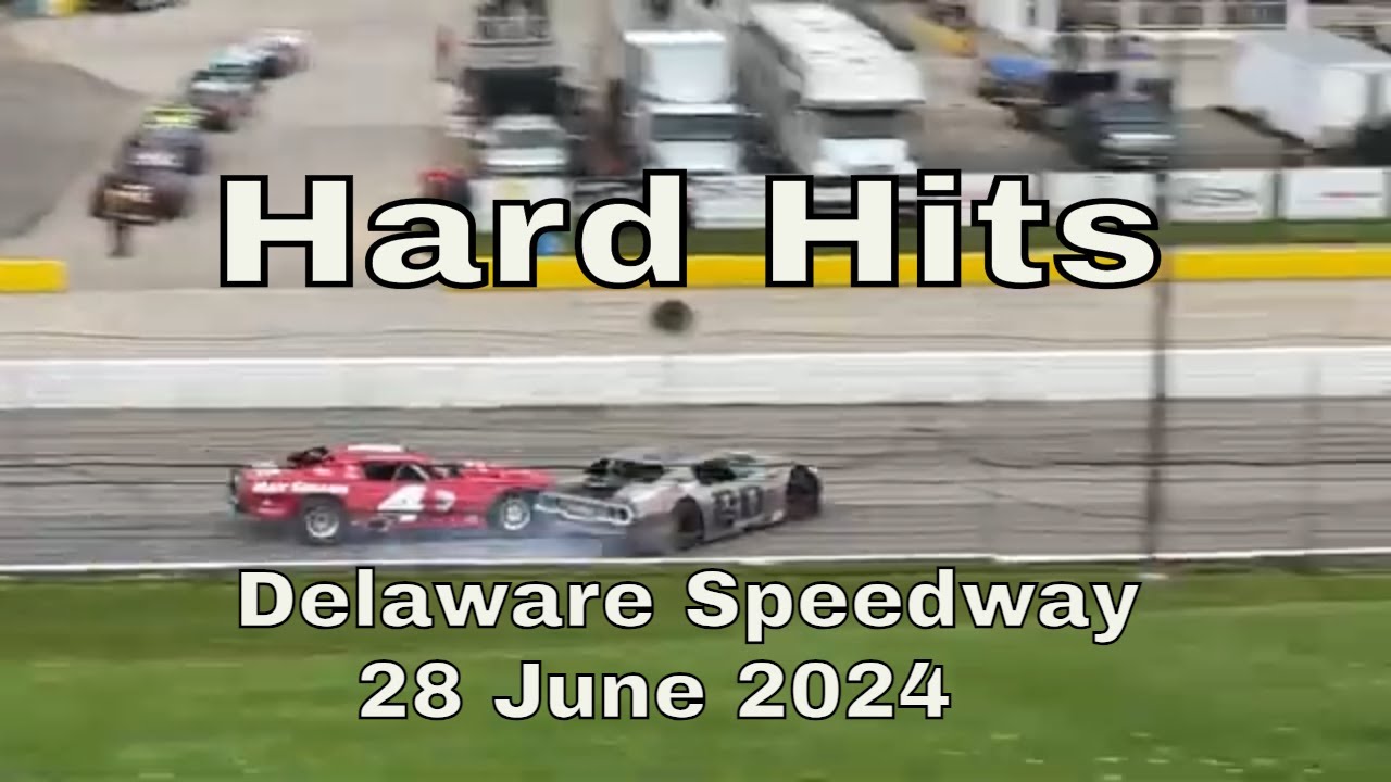 Hard Crash at Delaware Speedway June 28 2024 Super Stocks, Hot Rods & OSCAAR Mods