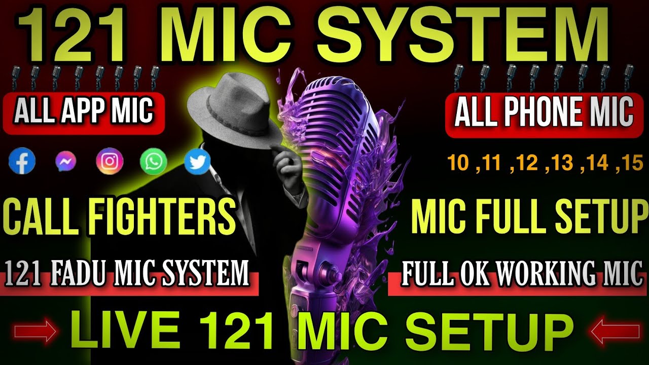 121 Mic System| Call Fight 121 Mic System 2025|Android Call Fight Mic Setup 2025