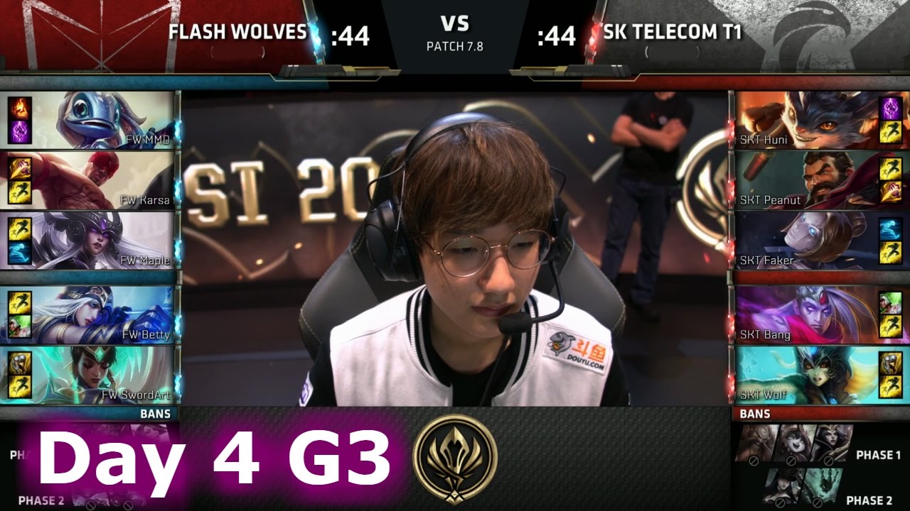 Flash Wolves vs SK Telecom T1 | Day 4 LoL MSI 2017 Group Stage | FW vs SKT Mid Season Invitational