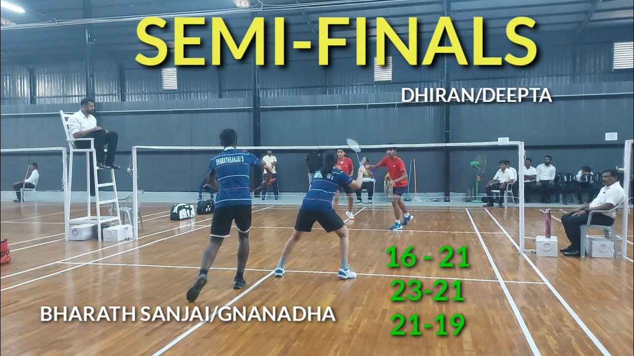 (SET-1) DHIRAN/DEEPTA vs BHARATH SANJAI/GNANADHA || TAMILNADU STATE U-17 BADMINTON CHAMPIONSHIP 2022