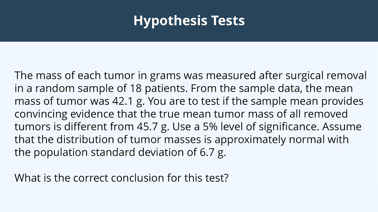 Hypothesis Tests - 10