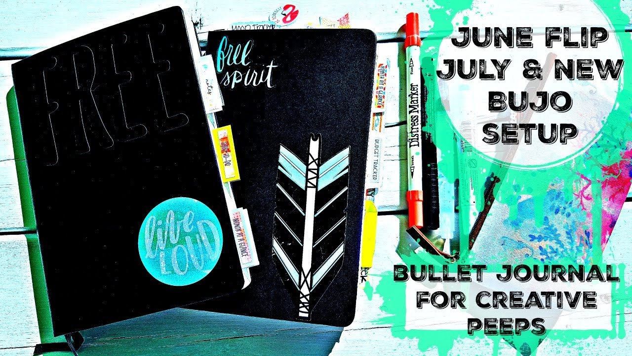 June BUJO Flip: July Set-up in my New Bullet Journal: BUJO For Creative Peeps