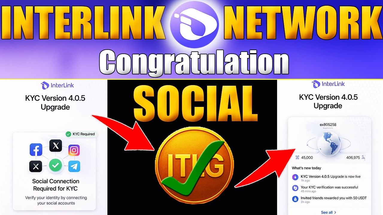 How to Connect Social in Interlink Network? ✅ Last Step Before KYC Verifications!