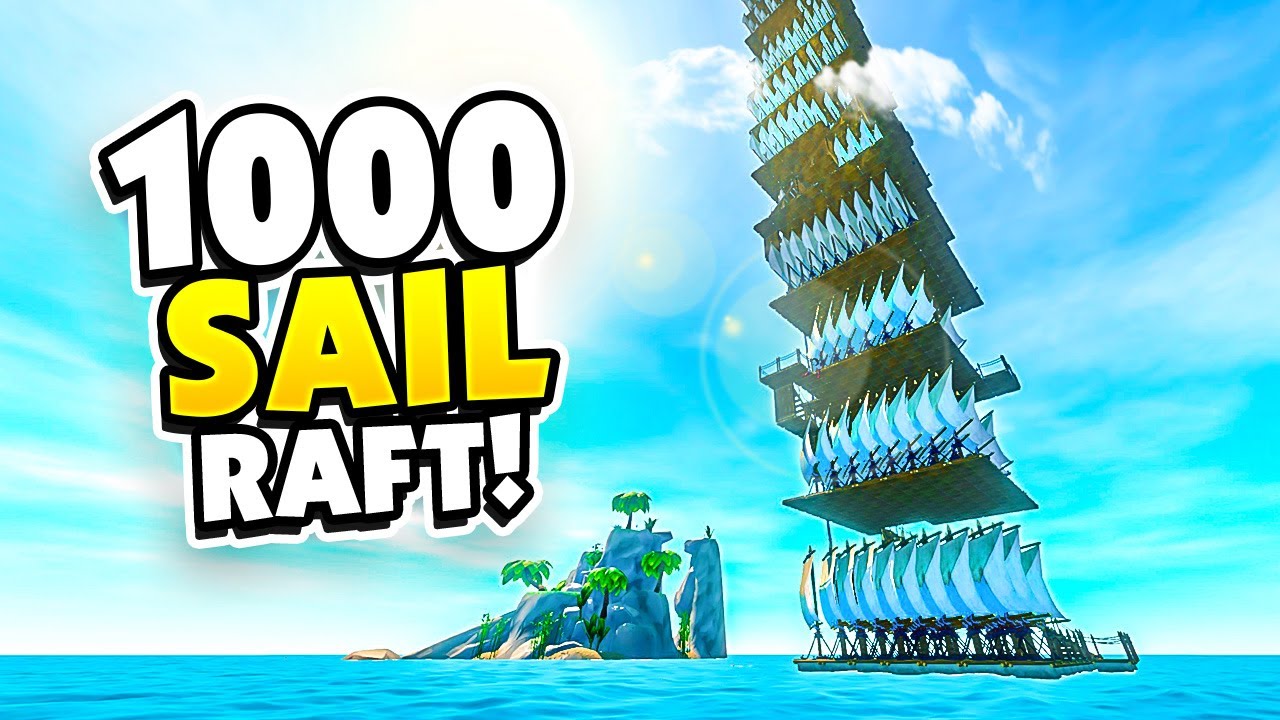 BUILDING A 1000ft RAFT WITH 1000 SAILS - RAFT Mods