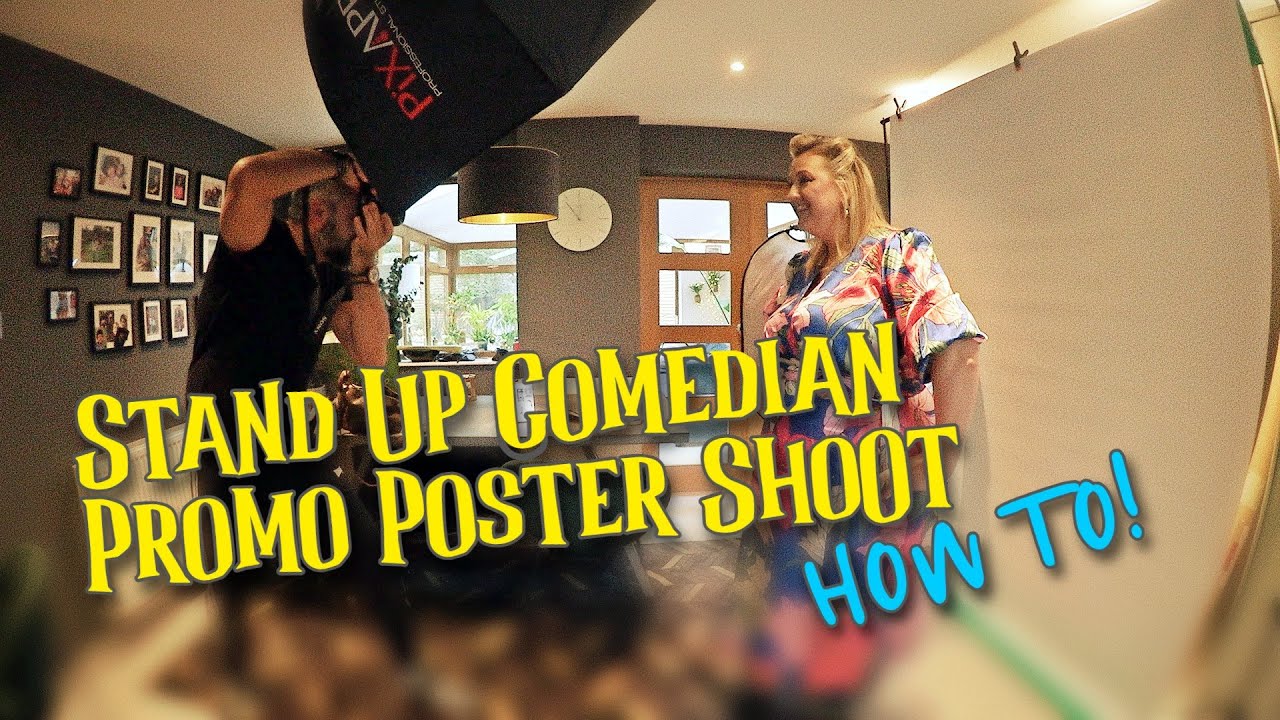 How to photograph a stand up comedian using off camera flash in a home studio